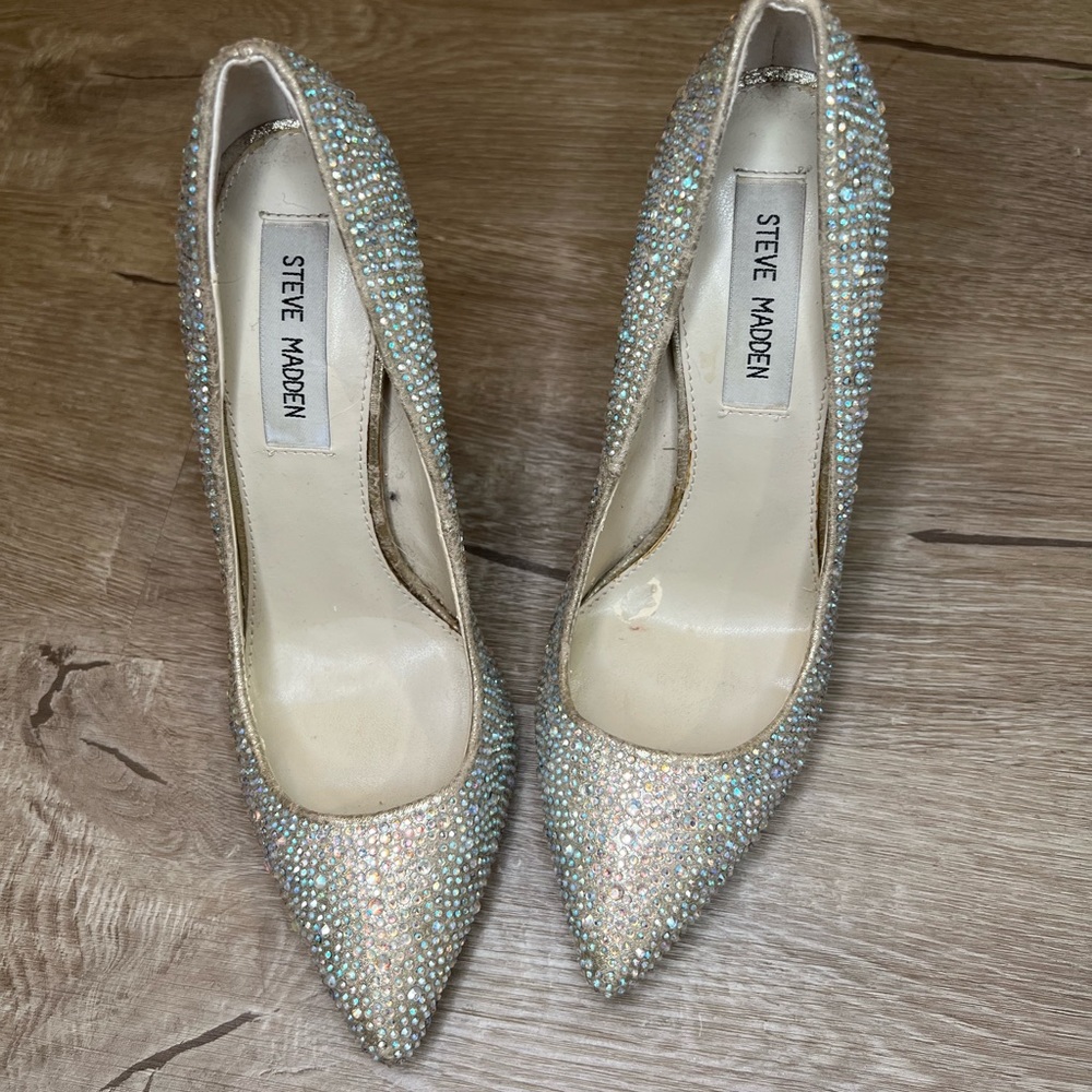 Steve Madden Iridescent Crystal Heels - Picture 1 of 4